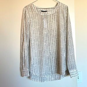 Banana Republic White Patterned Blouse NWT NEVER WORN!